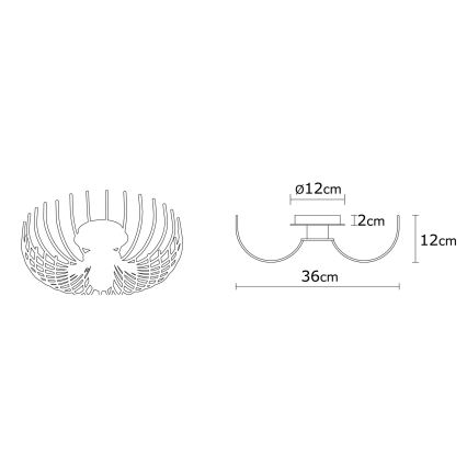 Plafoniera ASPENDOS 1xE27/40W/230V