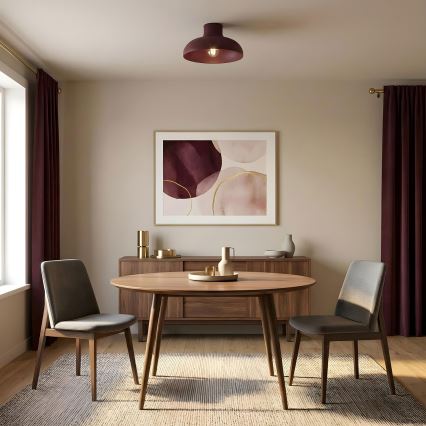 Plafoniera BASCA 1xE27/15W/230V Ø 40 cm bordeaux