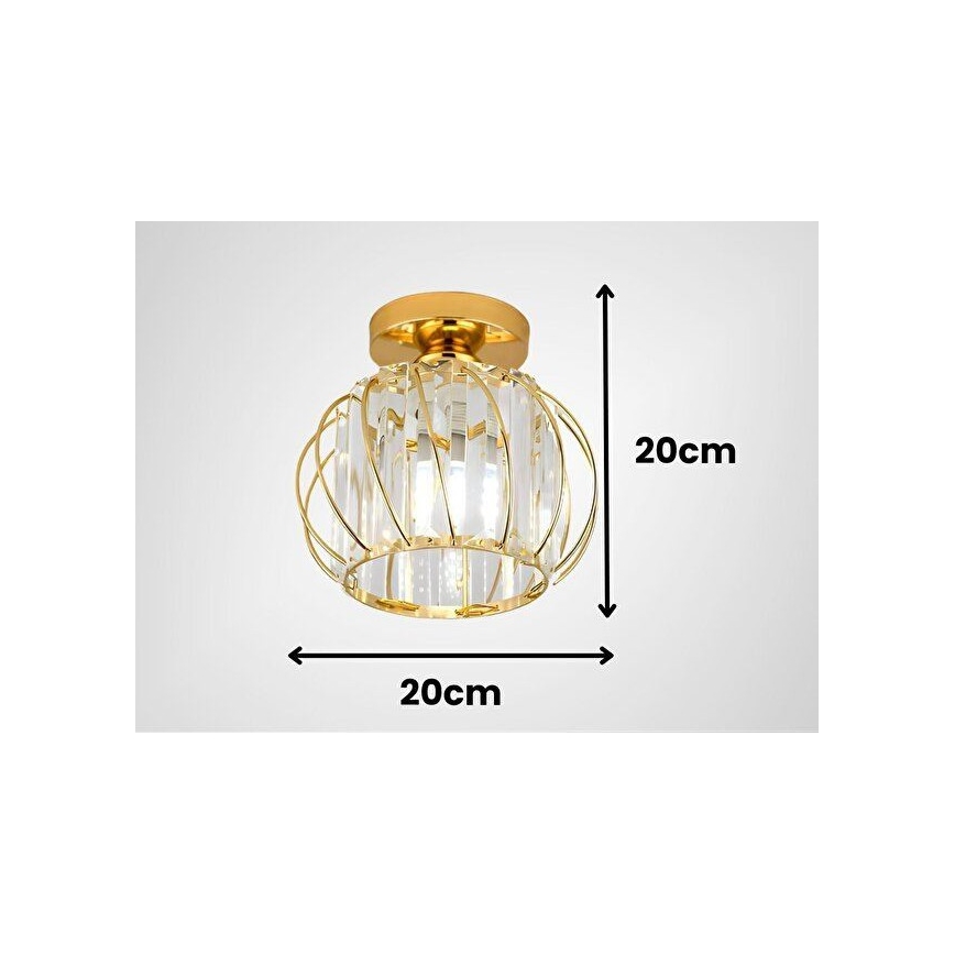 Plafoniera BELLA 1xE27/40W/230V Ø 20 cm dorata