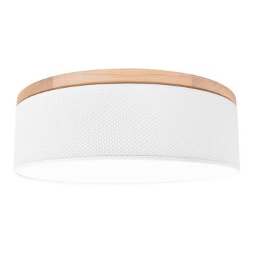 Plafoniera BENITA 2xE27/25W/230V diametro 48 cm bianco/quercia