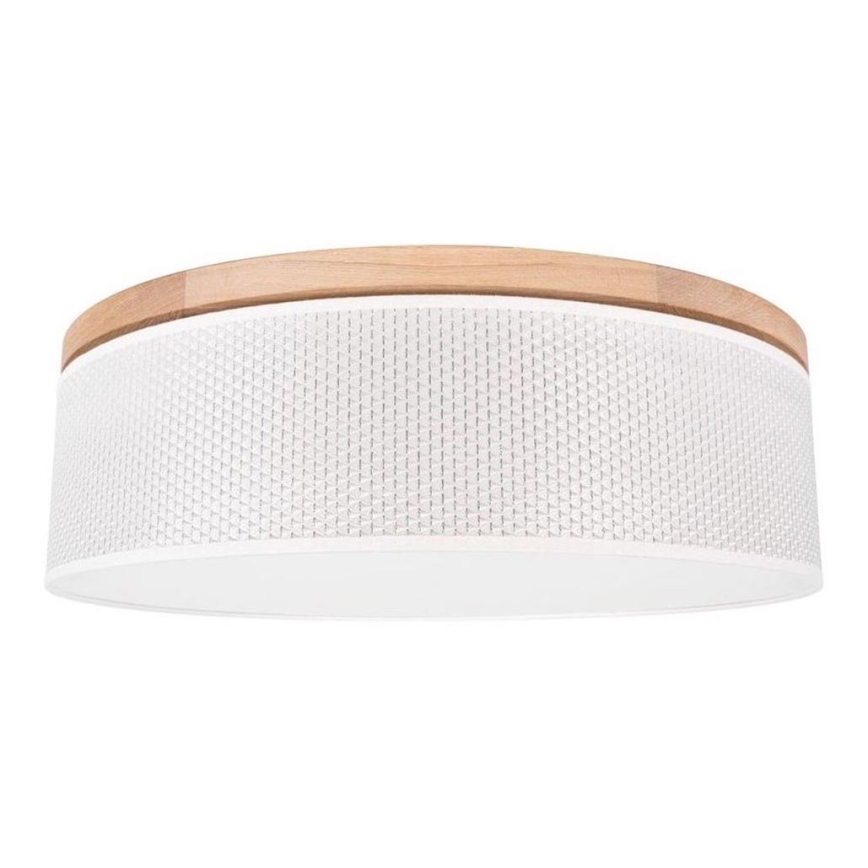 Plafoniera BENITA 2xE27/25W/230V diametro 48 cm color crema/quercia