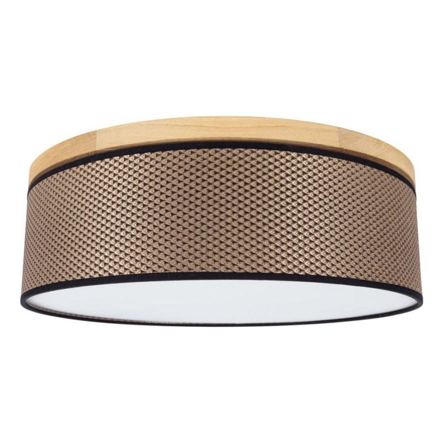 Plafoniera BENITA 2xE27/25W/230V diametro 48 cm marrone/quercia