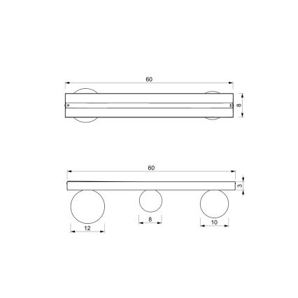 Plafoniera BIBIONE 3xG9/25W/230V nero