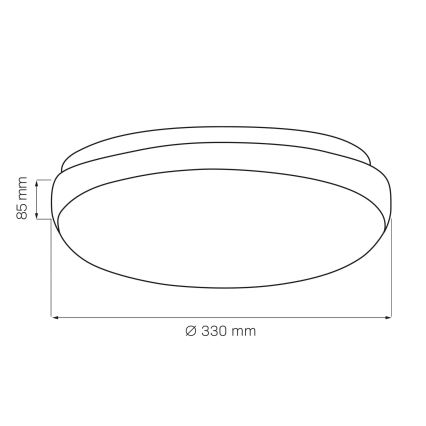 Plafoniera BOGDAN 2xE27/20W/230V diametro 33 cm bianco