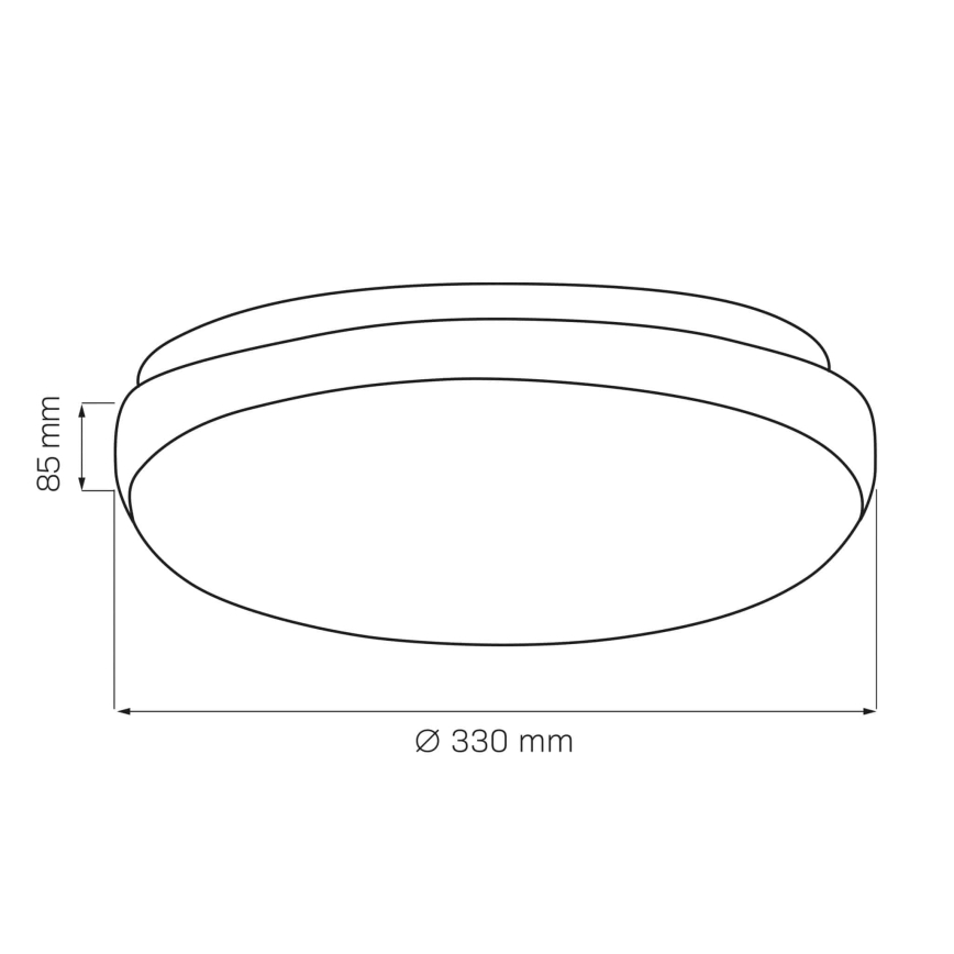 Plafoniera BOGDAN 2xE27/20W/230V diametro 33 cm bianco