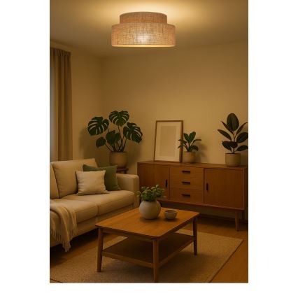 Plafoniera BOHO 1xE27/60W/230V beige