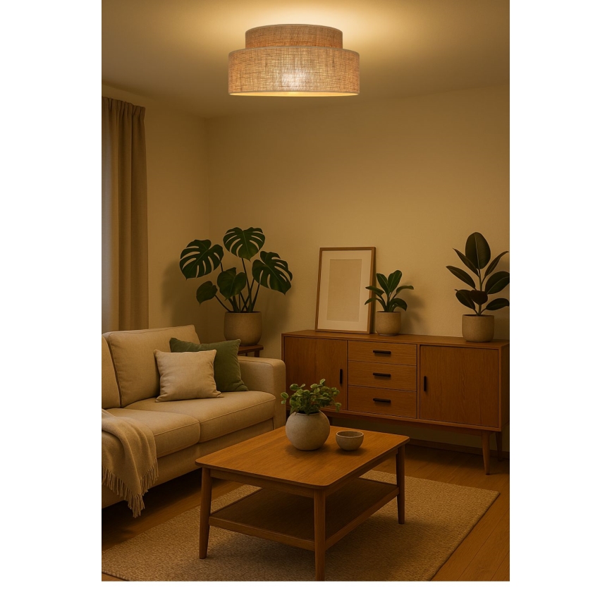 Plafoniera BOHO 1xE27/60W/230V beige