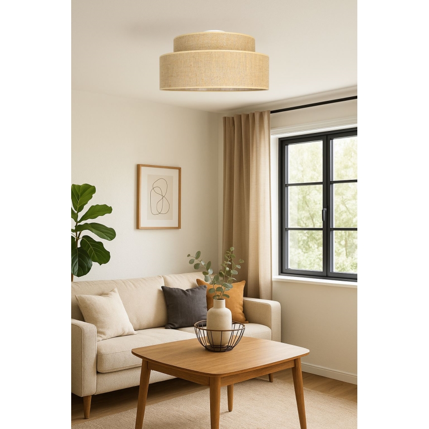 Plafoniera BOHO 1xE27/60W/230V beige