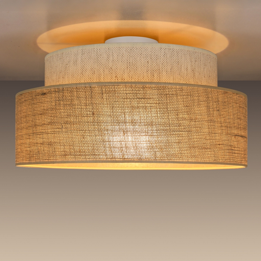 Plafoniera BOHO 1xE27/60W/230V bianco/beige