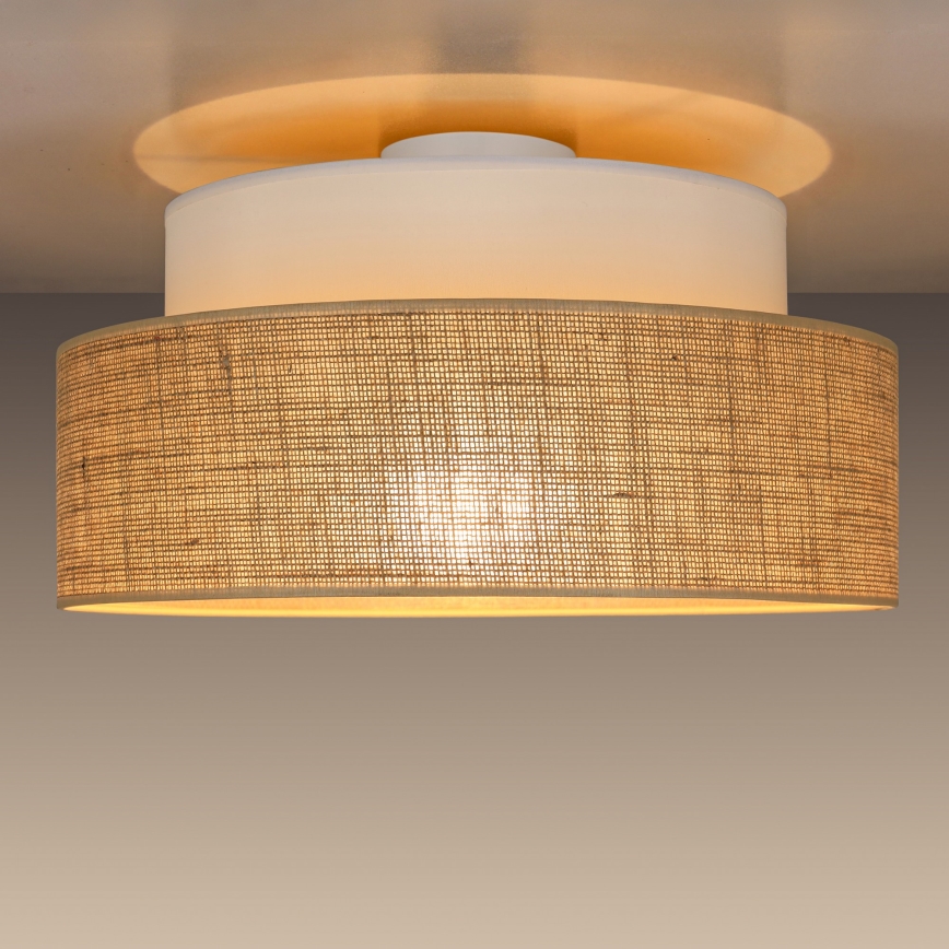 Plafoniera BOHO 1xE27/60W/230V bianco/beige