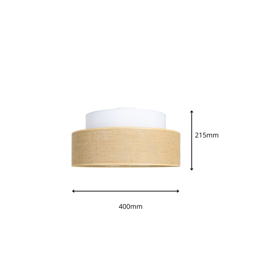 Plafoniera BOHO 1xE27/60W/230V bianco/beige