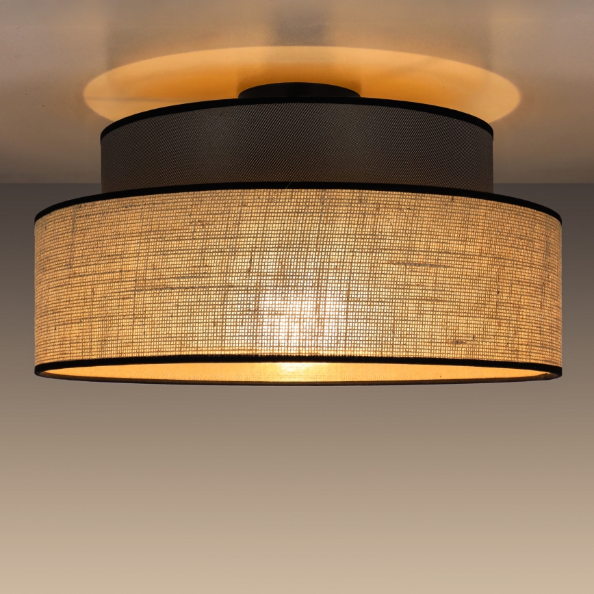 Plafoniera BOHO 1xE27/60W/230V marrone/beige