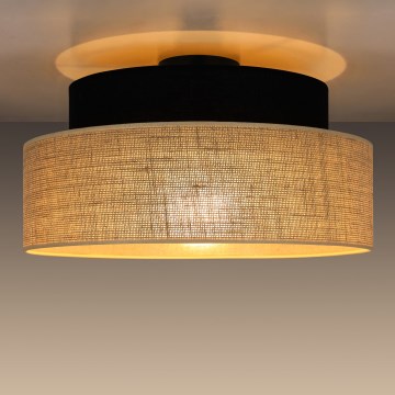 Plafoniera BOHO 1xE27/60W/230V nero/beige