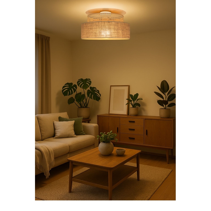 Plafoniera BOHO 1xE27/60W/230V rattan