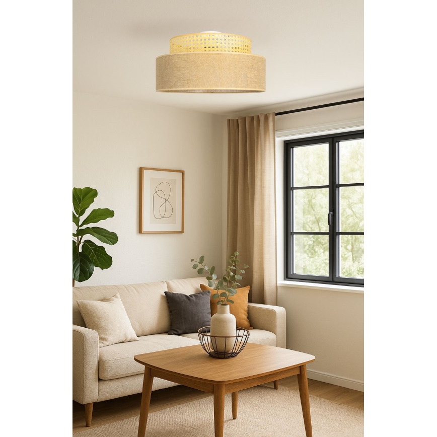 Plafoniera BOHO 1xE27/60W/230V rattan