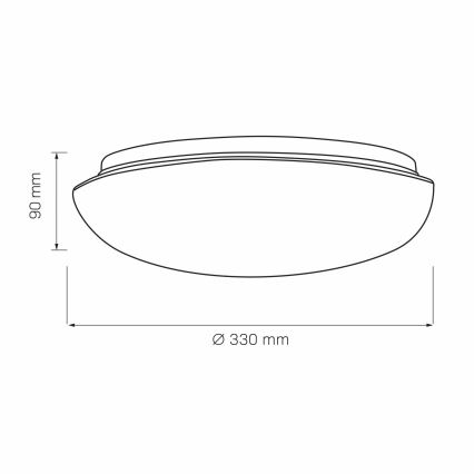 Plafoniera BONIFACY 2xE27/20W/230V diametro 33 cm bianco