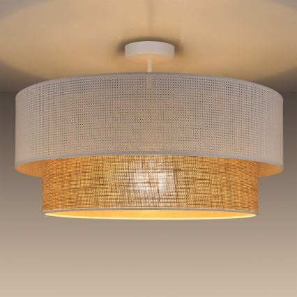 Plafoniera BORHO 1xE27/60W/230V bianco/iuta