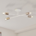 Plafoniera CAMBRIDGE 4xE27/15W/230V ottone/bianco