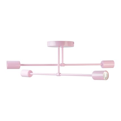 Plafoniera CAMBRIDGE 4xE27/15W/230V rosa