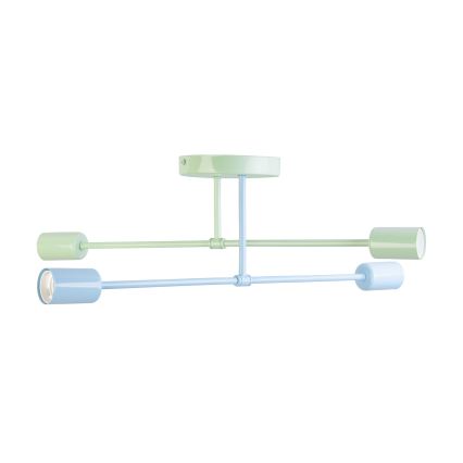 Plafoniera CAMBRIDGE 4xE27/15W/230V verde/blu