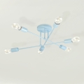 Plafoniera CAMBRIDGE 6xE27/15W/230V blu