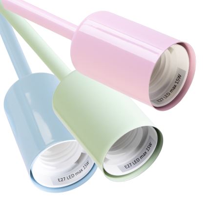 Plafoniera CAMBRIDGE 6xE27/15W/230V verde/blu/rosa