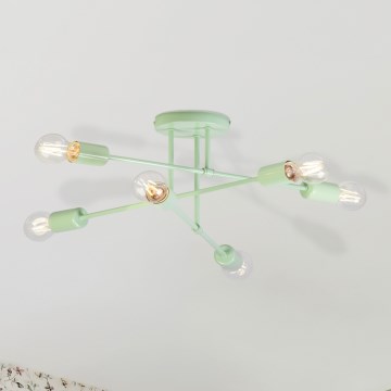 Plafoniera CAMBRIDGE 6xE27/15W/230V verde