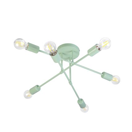 Plafoniera CAMBRIDGE 6xE27/15W/230V verde