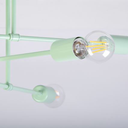 Plafoniera CAMBRIDGE 6xE27/15W/230V verde
