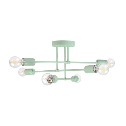 Plafoniera CAMBRIDGE 6xE27/15W/230V verde