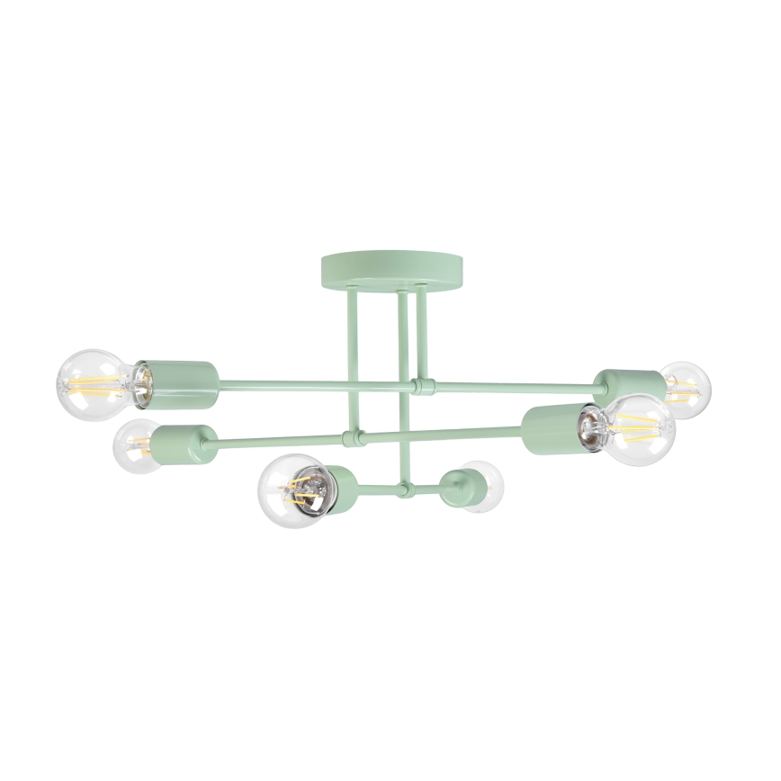 Plafoniera CAMBRIDGE 6xE27/15W/230V verde