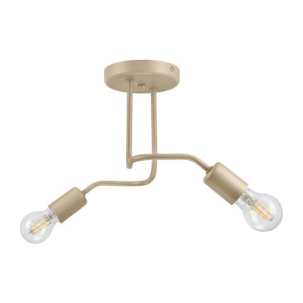 Plafoniera CHARLIE 2xE27/15W/230V beige