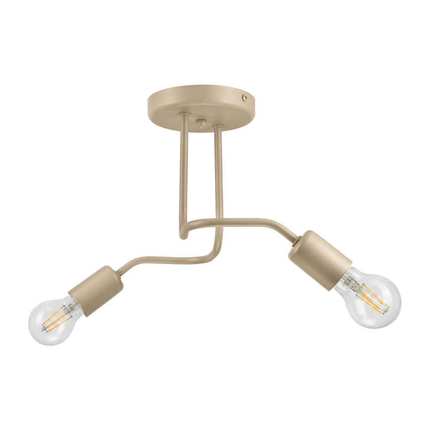 Plafoniera CHARLIE 2xE27/15W/230V beige