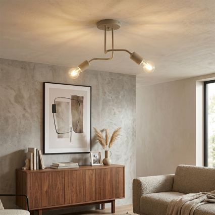 Plafoniera CHARLIE 2xE27/15W/230V beige