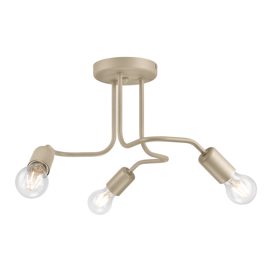 Plafoniera CHARLIE 3xE27/15W/230V beige