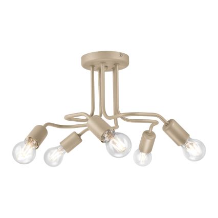 Plafoniera CHARLIE 5xE27/15W/230V beige