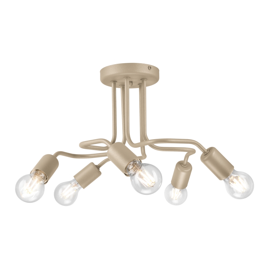 Plafoniera CHARLIE 5xE27/15W/230V beige
