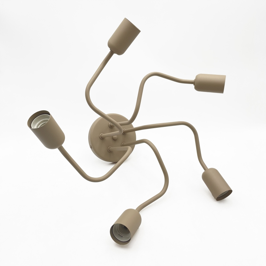 Plafoniera CHARLIE 5xE27/15W/230V beige