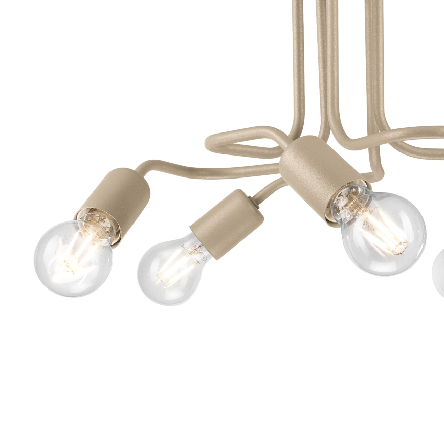 Plafoniera CHARLIE 5xE27/15W/230V beige