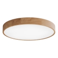 Plafoniera CLEO 6xE27/24W/230V Ø 80 cm rovere