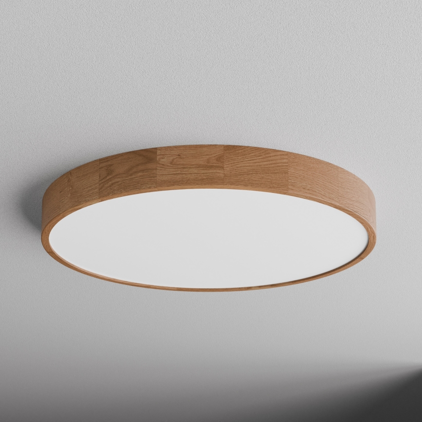 Plafoniera CLEO 6xE27/24W/230V Ø 80 cm rovere