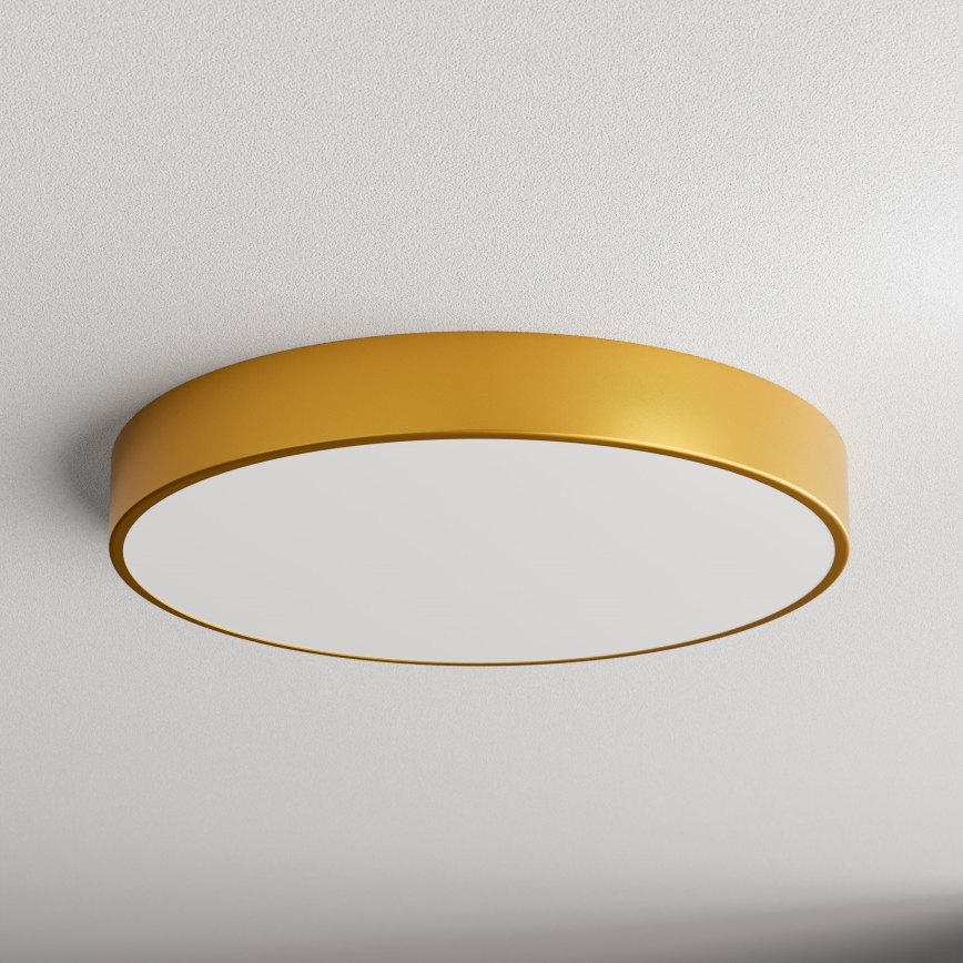 Plafoniera CLEO con sensore di movimento e sensore crepuscolare 5xE27/24W/230V Ø 60 cm, dorata