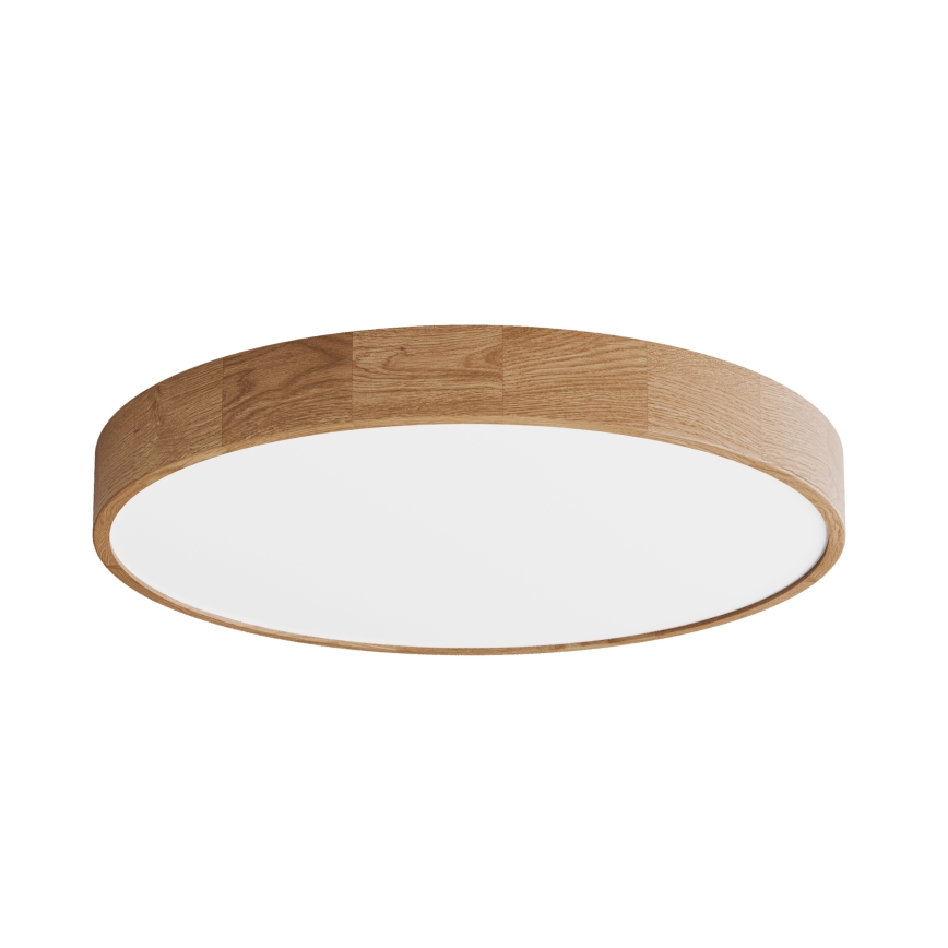 Plafoniera CLEO con sensore, 6xE27/24W/230V, Ø 80 cm, rovere