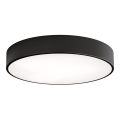 Plafoniera CLEO con sensore di movimento e crepuscolare 4xE27/24W/230V Ø 50 cm nera
