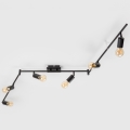 Plafoniera con 6 faretti LED 6xE27/6,5W/230V nera