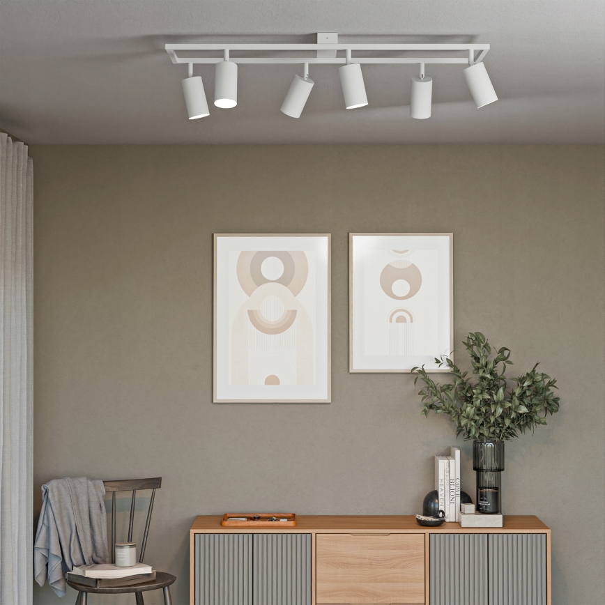 Plafoniera con 6xGU10/30W/230V bianca