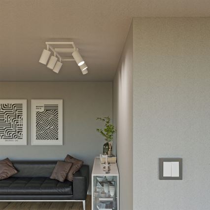 Plafoniera con 6xGU10/30W/230V bianca