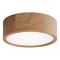 Plafoniera con sensore CLEO 2xE27/24W/230V Ø 27,5 cm rovere