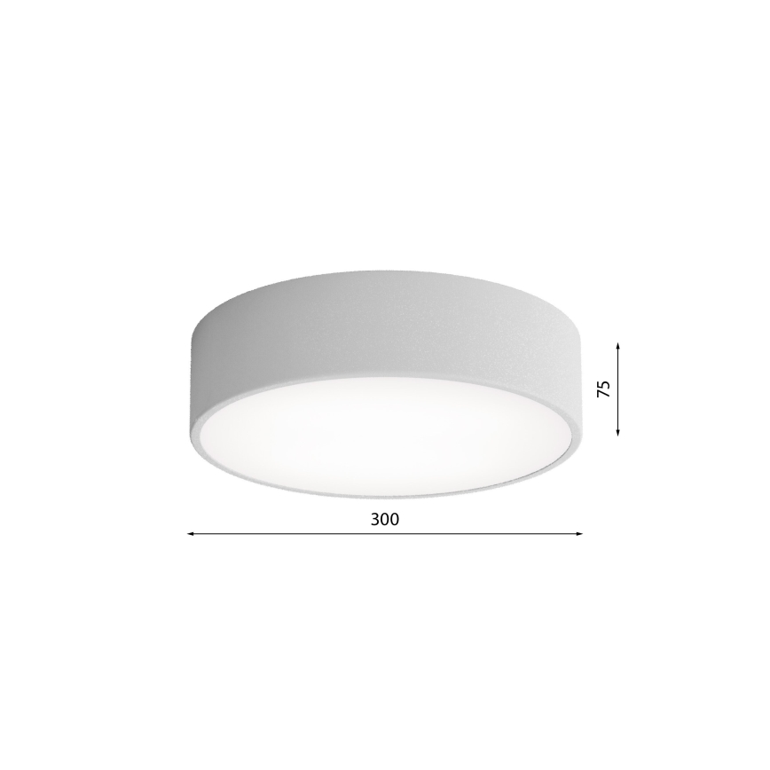 Plafoniera CLEO con sensore di movimento e sensore crepuscolare, 2xE27/24W/230V, Ø 30 cm, grigio