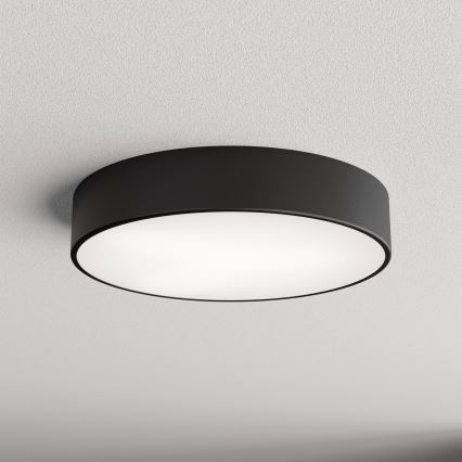 Plafoniera CLEO con sensore di movimento e crepuscolare, 3xE27/24W/230V, Ø 40 cm, nero